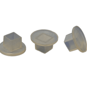 1 1/2" Square Vinyl Cap - Clear