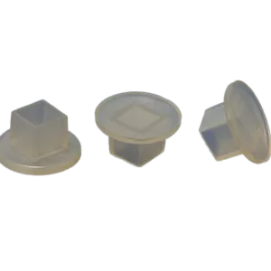 1 1/2" Square Vinyl Cap - Clear