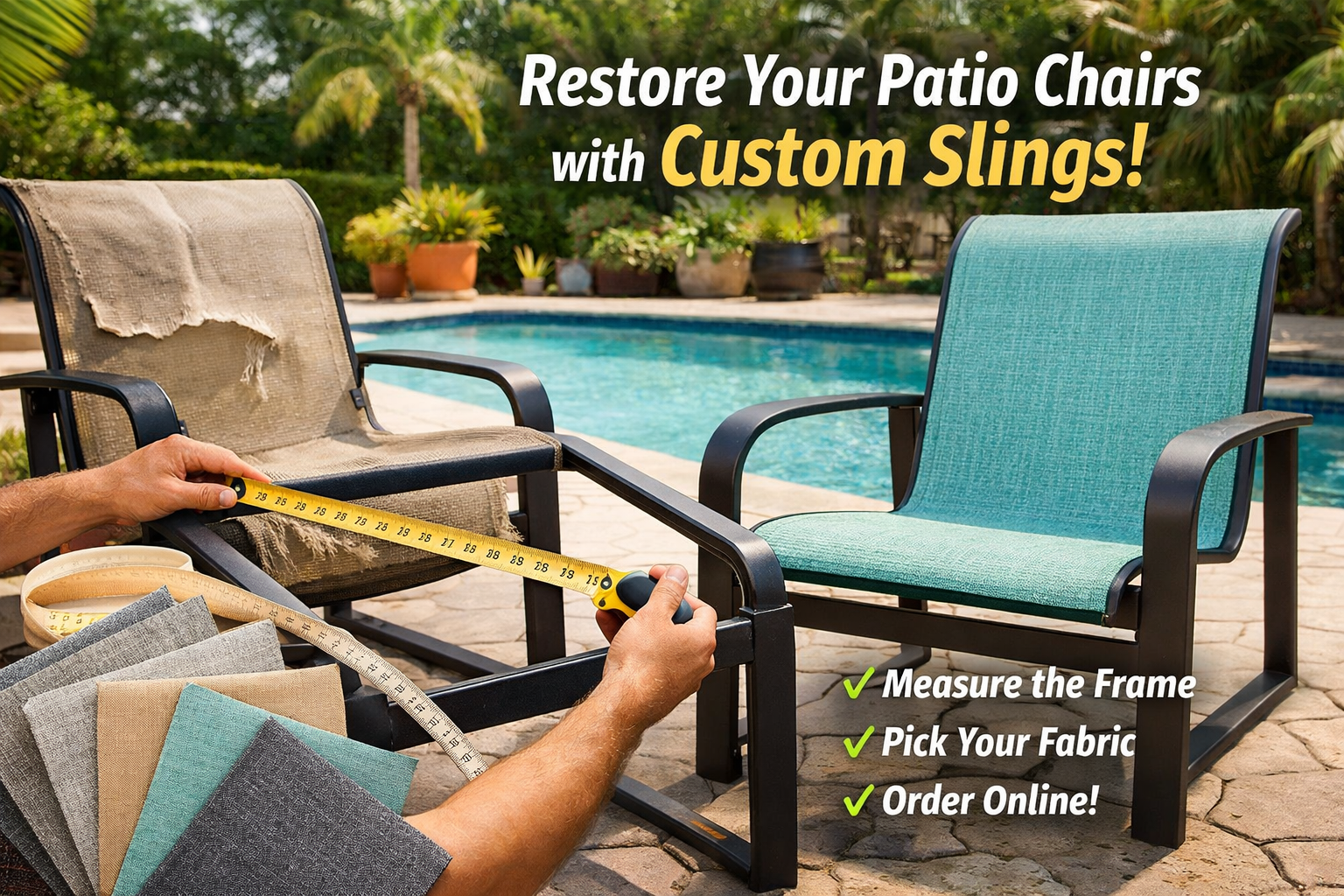 American Slings and Patio Supplies | custom replacement patio slings