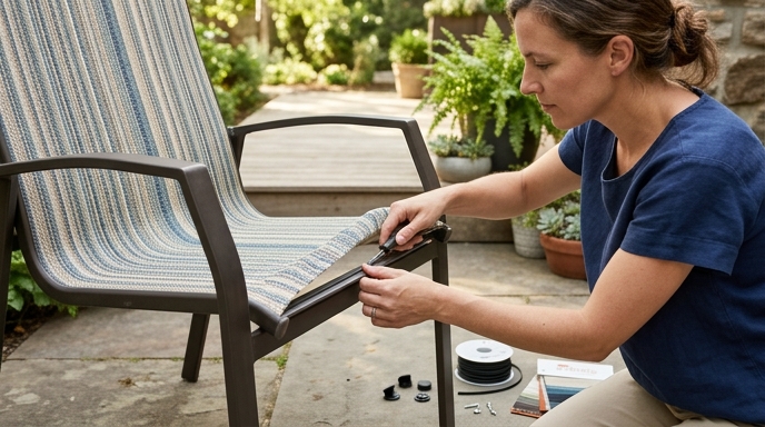 Blog 6 why do patio slings sag over time | installing new patio slings techniques