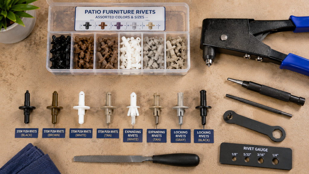 Patio Furniture Rivets Replacement Guide 3 Patio furniture rivets replacement guide