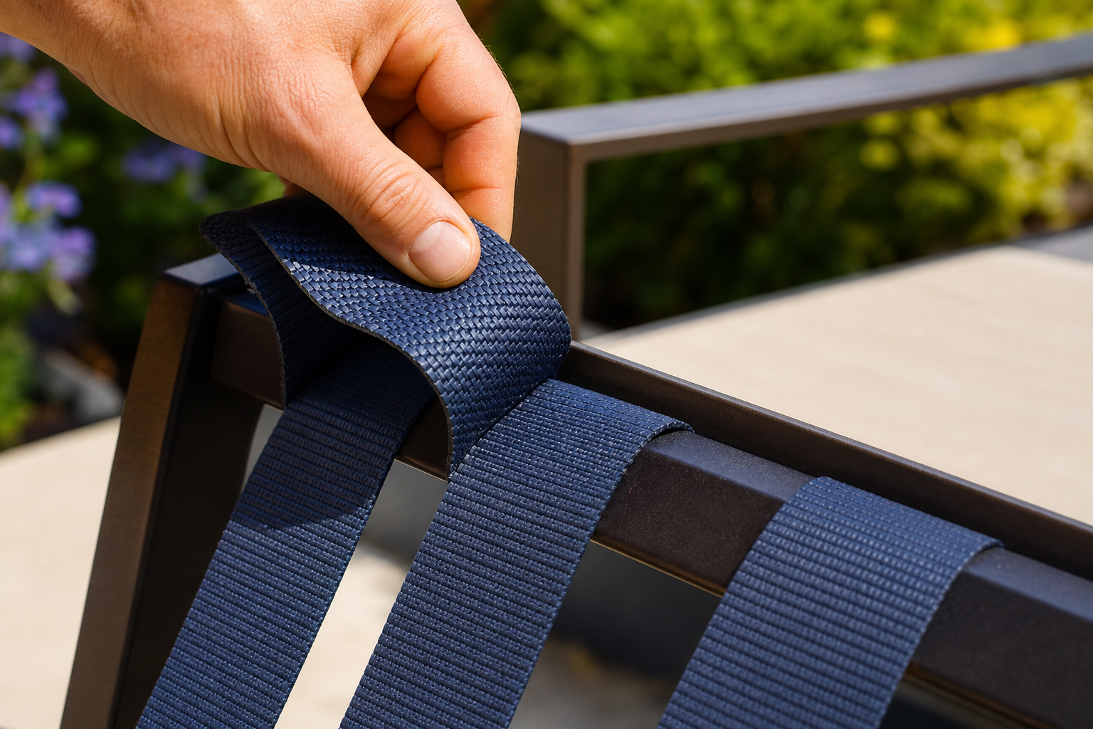 Outdoor Vinyl Straps: 5 Critical Factors for UV Resistance 4 Close-up of durable Outdoor Vinyl Straps demonstrating UV resistance