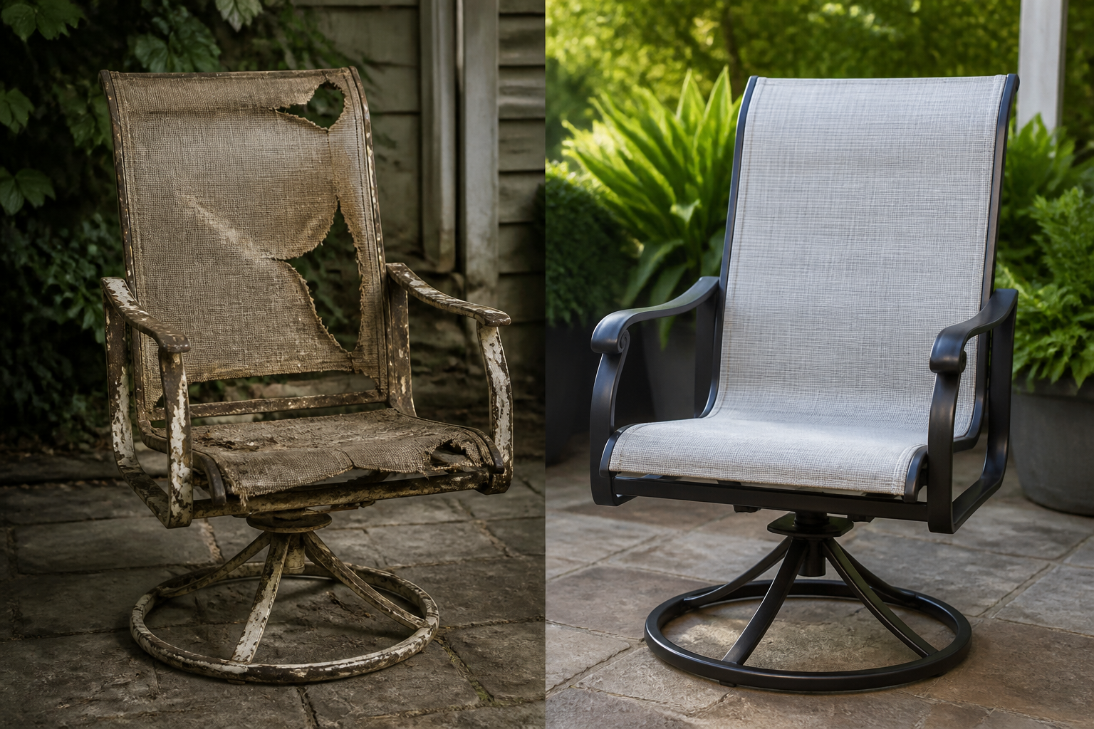 Replacement Part Value: 6 Powerful Reasons to Restore... 4 Restored patio furniture showcasing enhanced Replacement Part Value