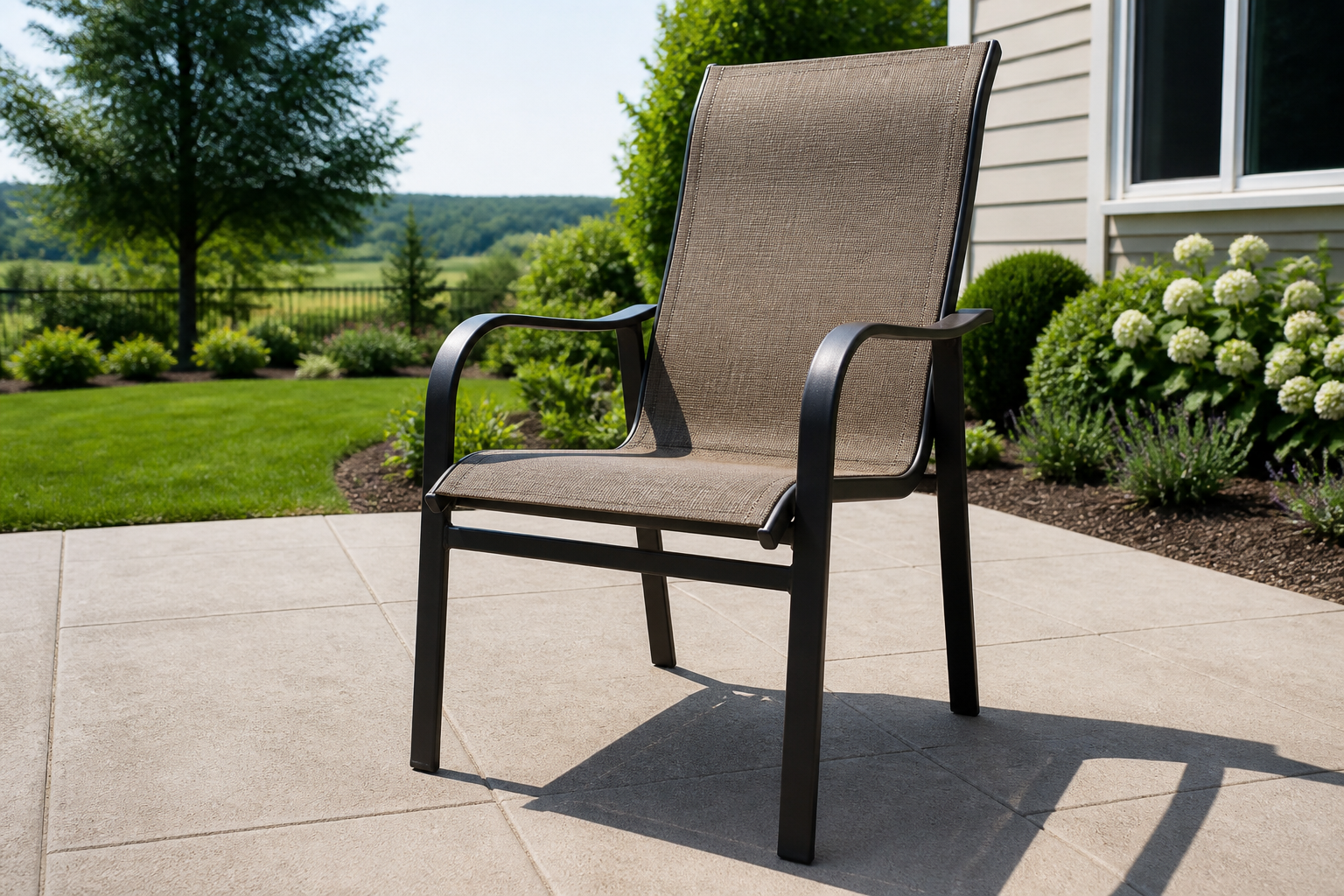 Wobbly Patio Chair: 7 Proven Fixes for Ultimate Stability 4 Stable patio chair on a well-maintained patio with people relaxing