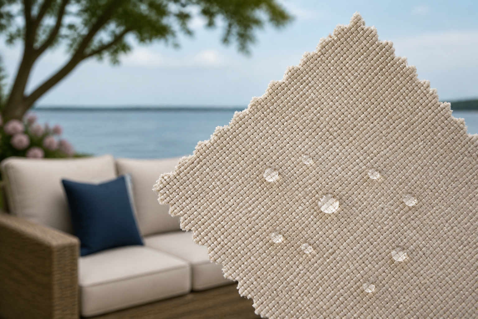 Close-up of Sunbrella Performance Fabric texture